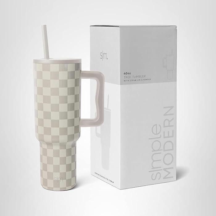 Simple Modern 40 oz Trek Tumbler with Handle and Straw Lid | Cup Holder Friendly Insulated Stainl... | Amazon (US)