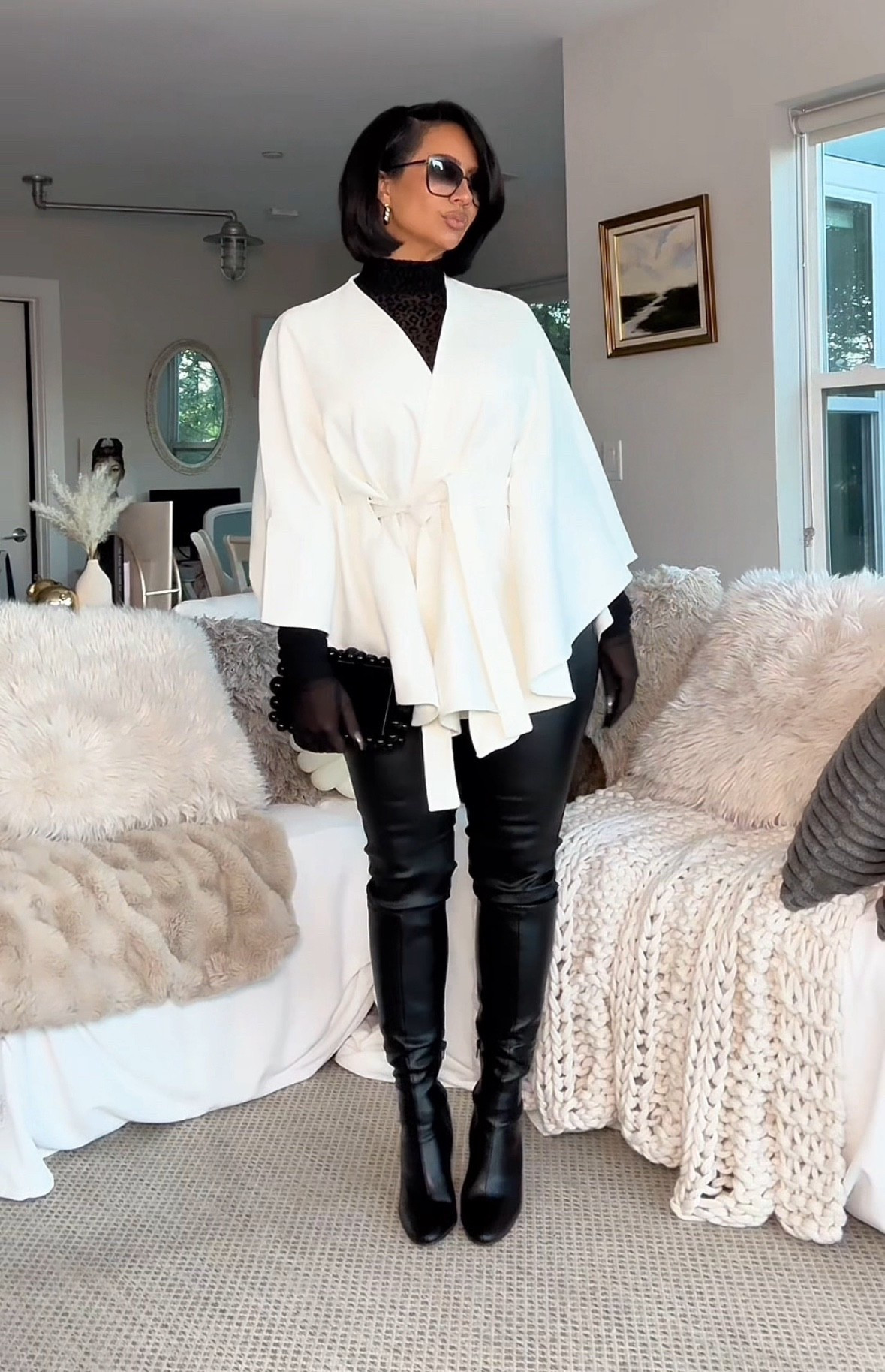 FALL CHIC 🖤

leather pants, boots, cape jacket, sunglasses, mesh top, mesh bodysuit, over 40, midsize, petite curvy, fall outfit for 

#LTKOver40 #LTKFindsUnder50 #LTKStyleTip