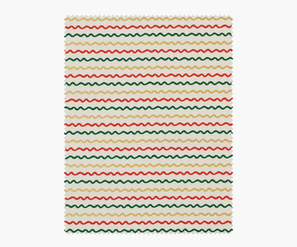Ribbon Stripe Cotton Metallic Fabric - Cream | Rifle Paper Co.