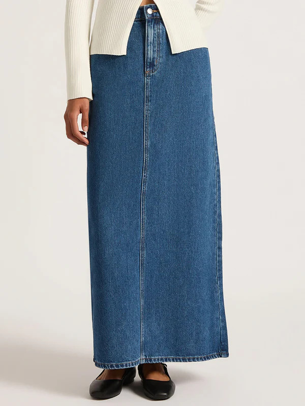 Organic Denim Maxi Skirt | Glue Store (Australia & NZ)