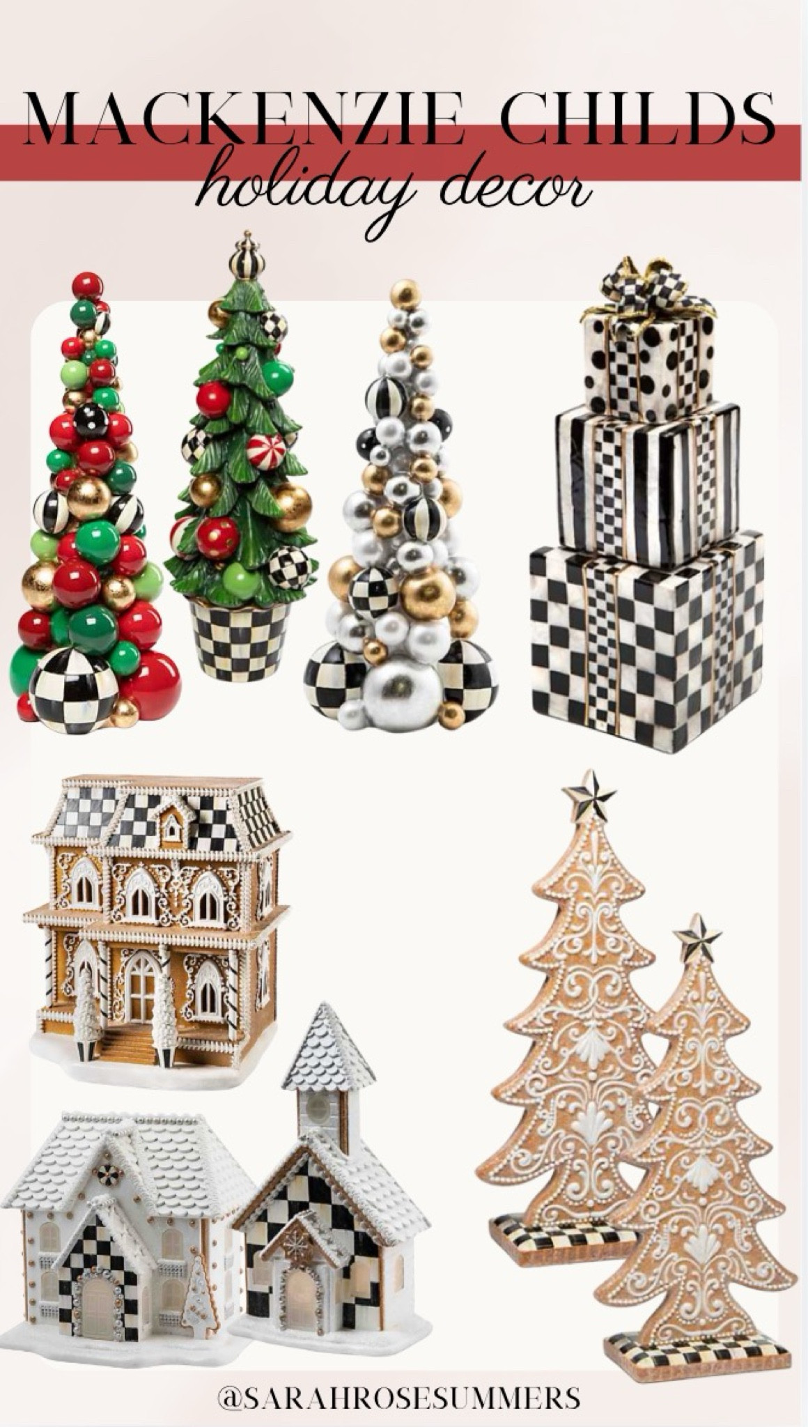 MacKenzie Childs Christmas decor. Gingerbread houses and tree holiday decor. 

#LTKHoliday #LTKHome