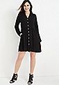 Black Button Down Shirtdress | Maurices