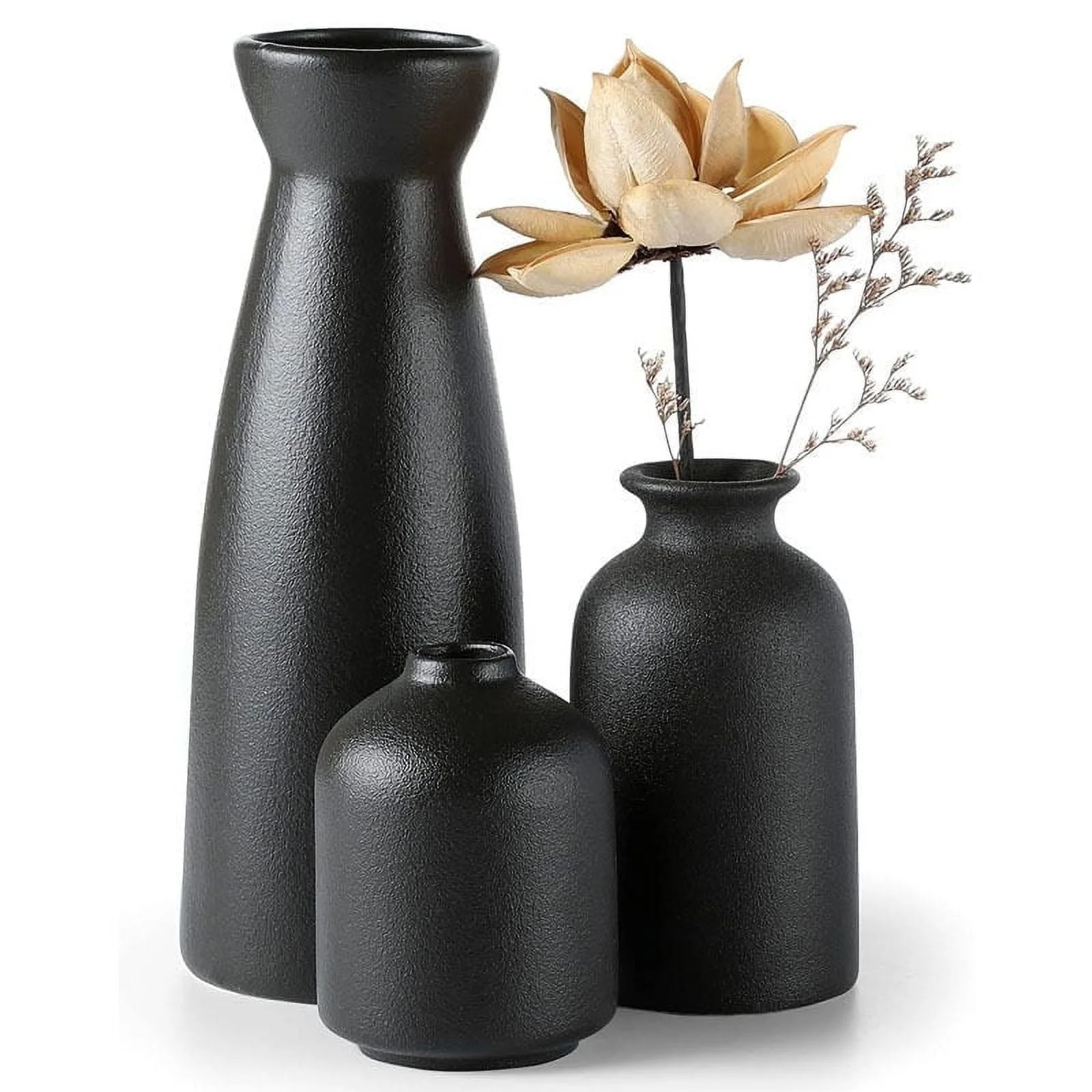 LASIEYO Ceramic Vases for Home Decor, Set of 3 Boho Vases Modern Decorative Vase Farmhouse Bud Fl... | Walmart (US)