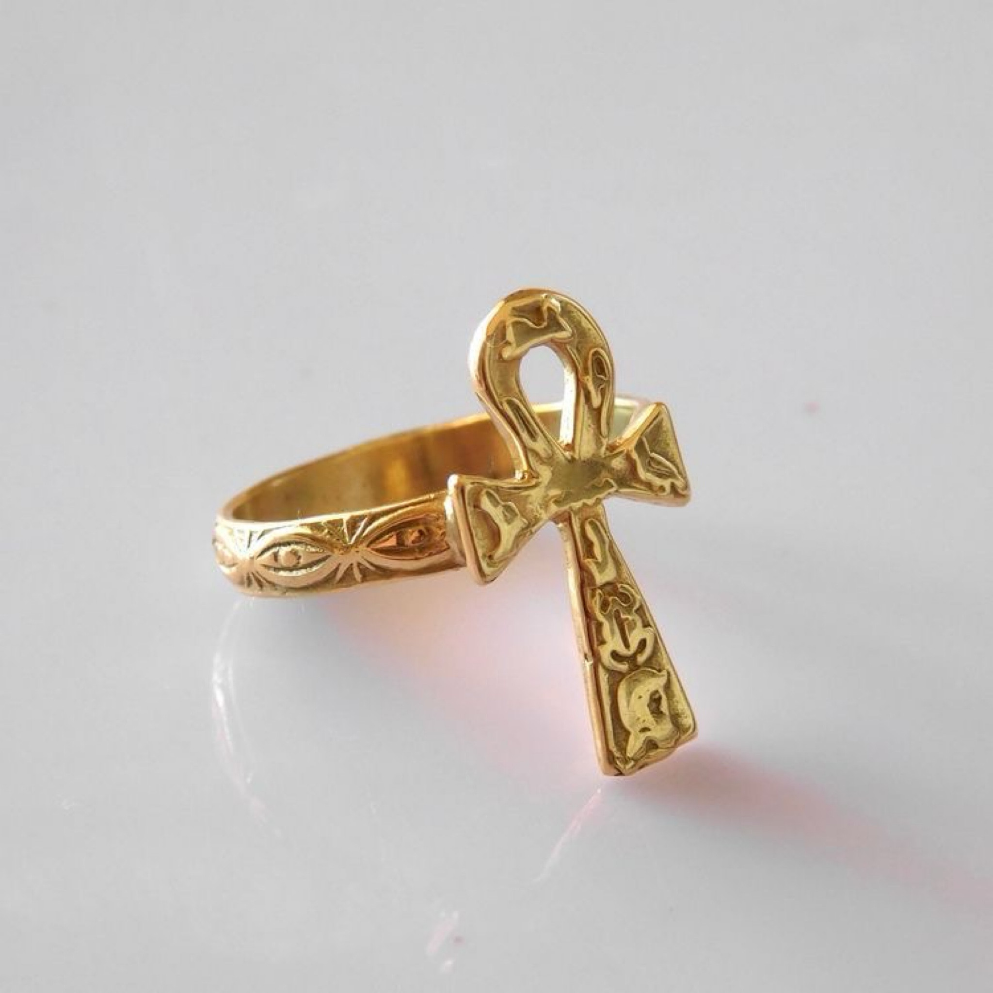 #rings #ankh #egyptian #gold #accessories 