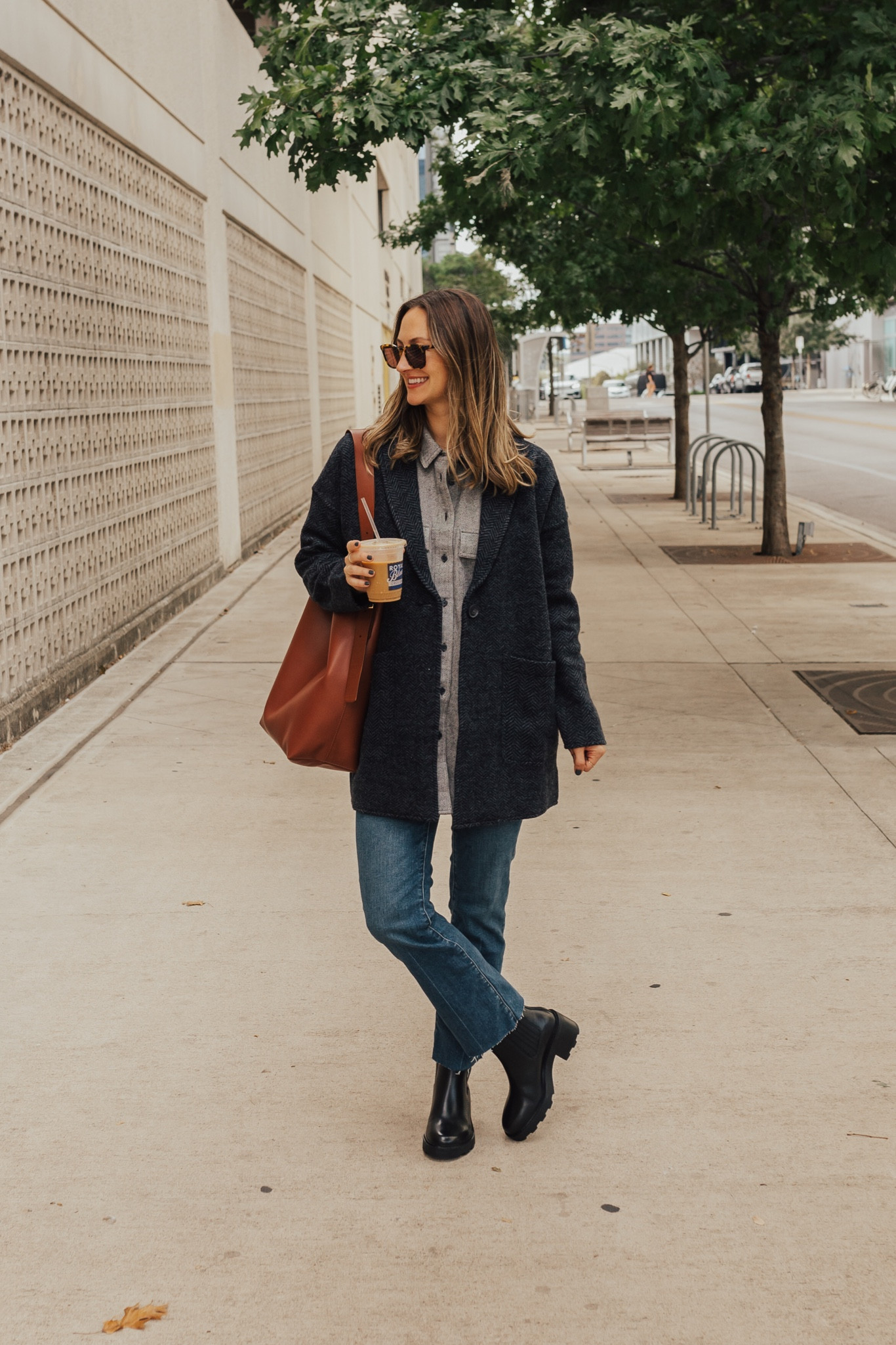 Obsessed with this beautiful oversized sweater blazer, wearing a small. Totally elevates an outfit!✨M in button-up (20 week bump, would wear a small normally), maternity jeans ordered in a size up from usual MW size. Lastly, these BOOTS!😍🤩#LTKxMadewell

#LTKsalealert