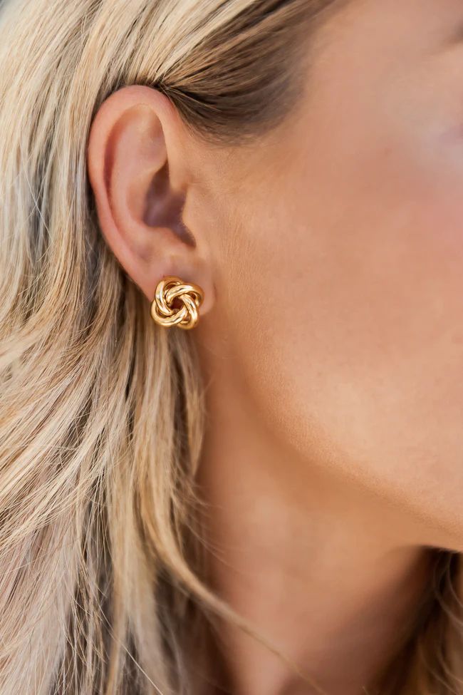 All About It Gold Knot Earrings | Pink Lily