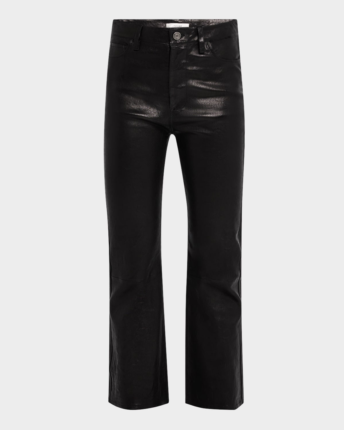 Le Crop Mini Boot Leather Pants | Neiman Marcus