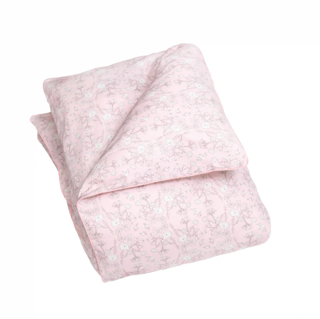 Bird's Song Baby Duvet in Pink | Over The Moon