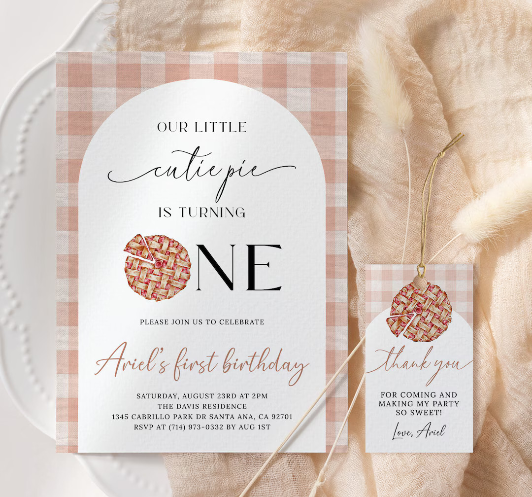 Cutie Pie First Birthday Invitation EDITABLE, Sweetie Pie 1st Birthday Invitation Printable, Fall... | Etsy (US)