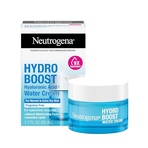 Neutrogena Hydro Boost Water Cream, 72 Hr Hydration for Normal/Extra Dry Skin, Fragrance Free, Face Moisturizer with Hyaluronic Acid, 1.7 oz. & Trial Size Hydro Boost Hydrating Gel Cleanser, 0.5 fl oz | Amazon (US)