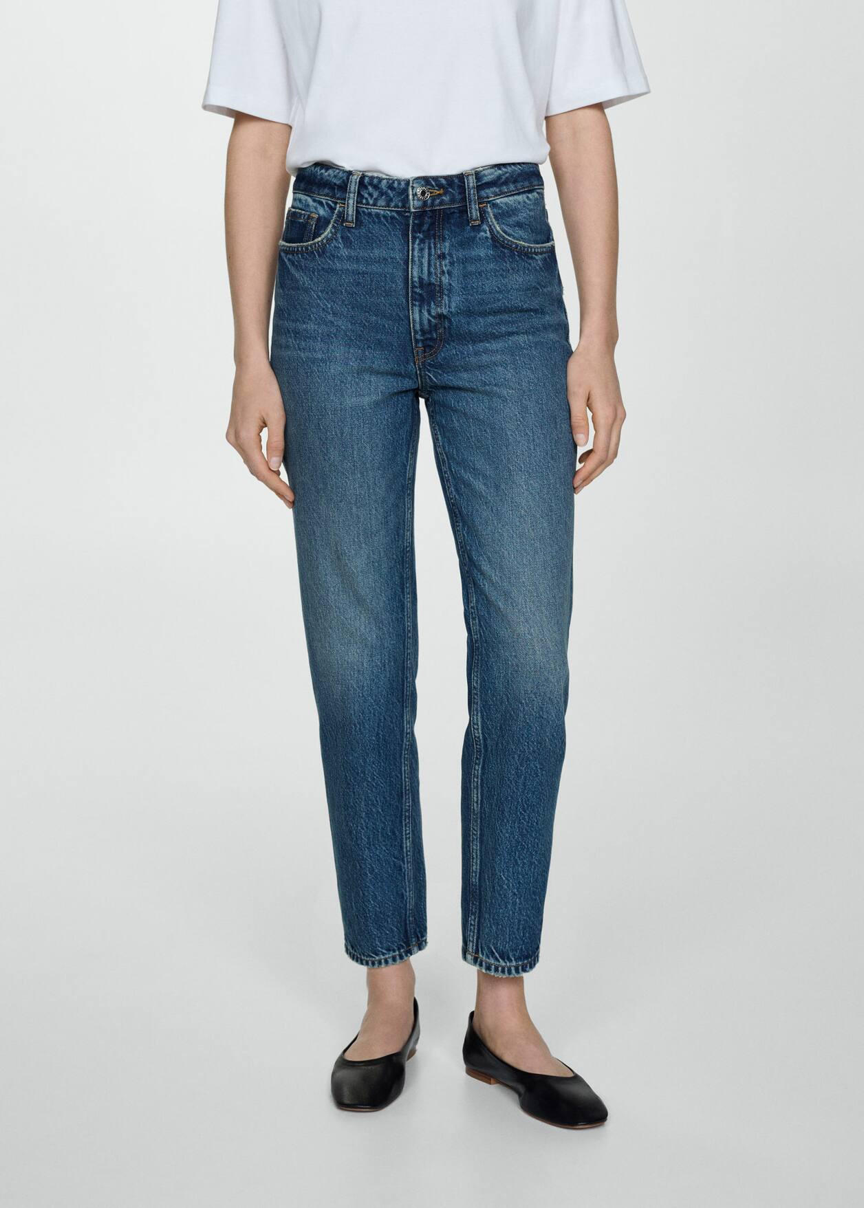 Mom high-waist jeans -  Women | Mango USA | MANGO (US)
