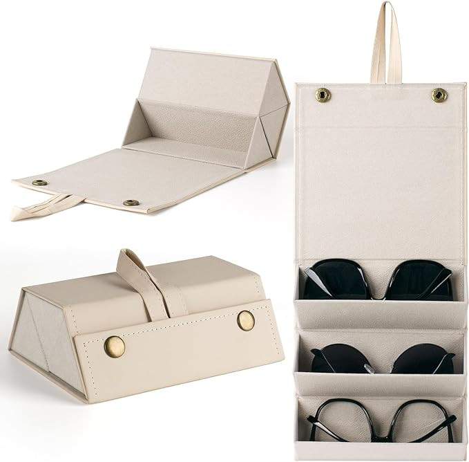 Sunglasses Travel Case,Foldable Eyeglasses Case, Portable Multiple Glasses Case for Women Men Gir... | Amazon (US)