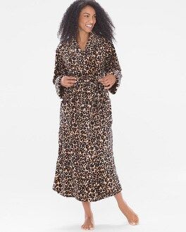 Luxe Long Robe Exotic Animal Light Nude | Soma Intimates
