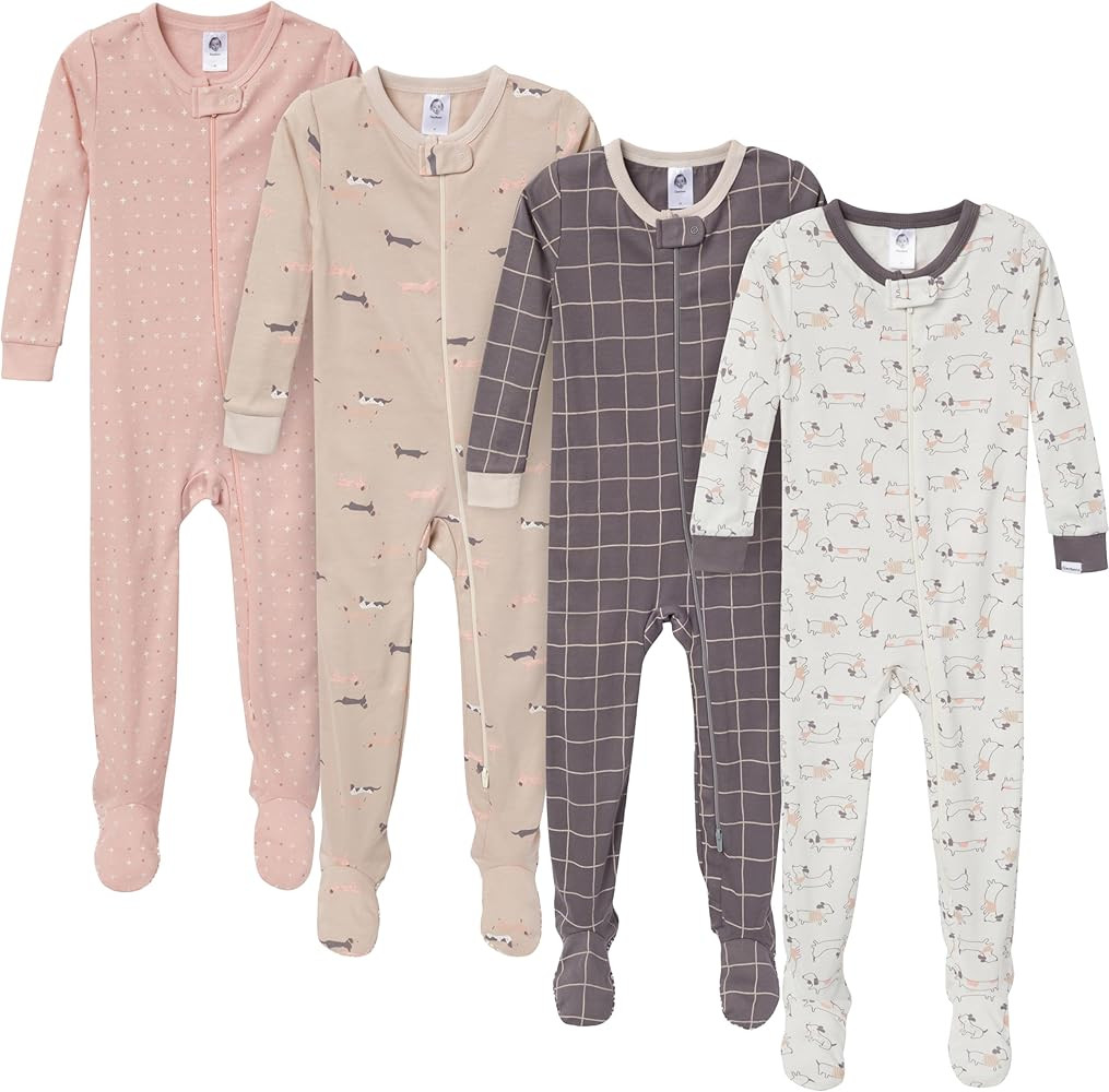 Gerber Unisex Baby 4-Pack Footed Pajamas | Amazon (US)