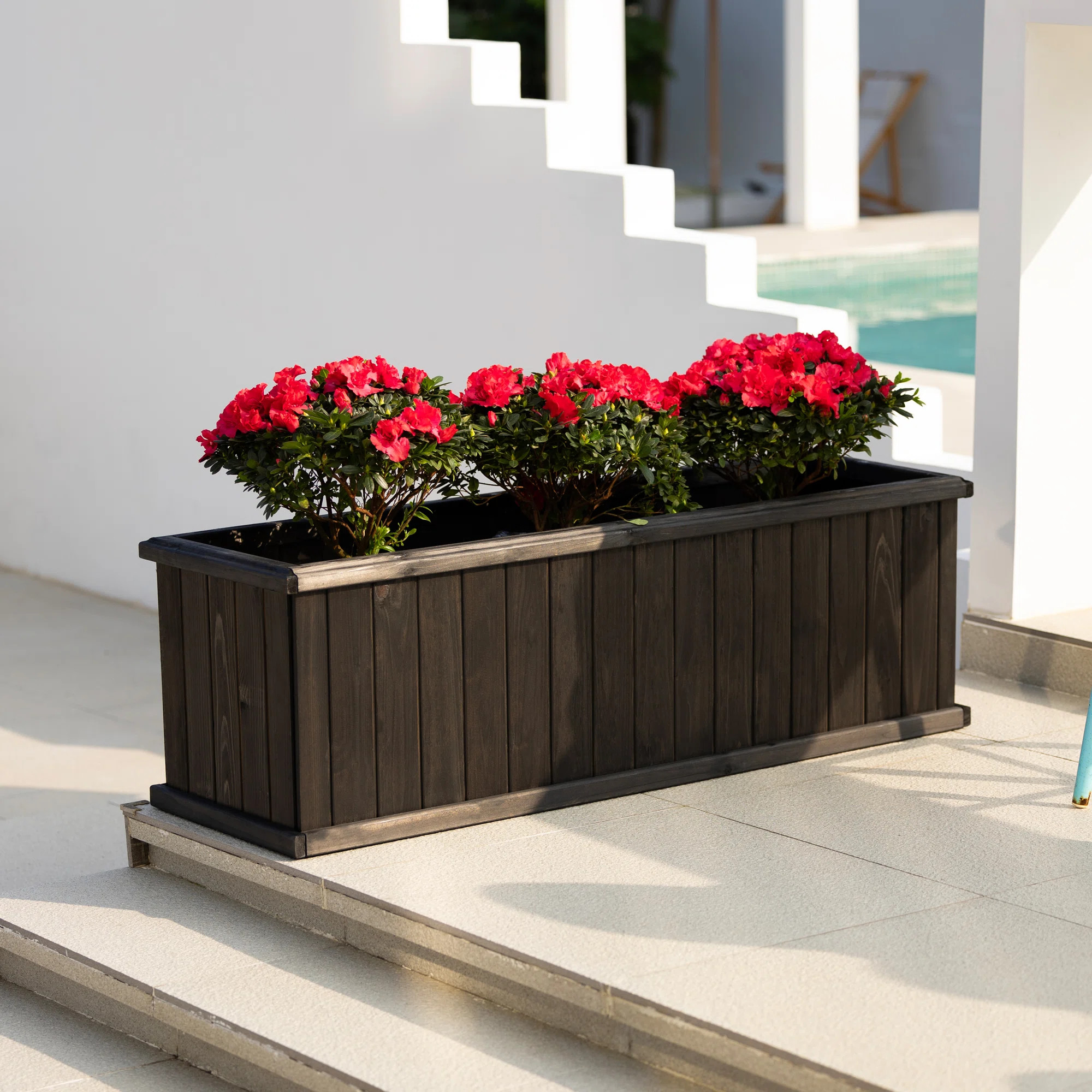Barros Outdoor Wood Planter Box New green house beauty and hope Raised Garden Bed | Wayfair North America