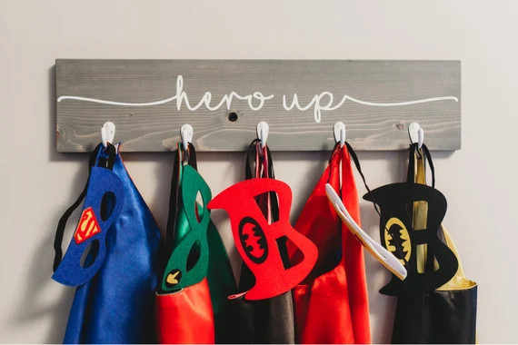 3D Kids Dress Up Clothes Rack 24 Super Hero Decor  | Etsy | Etsy (US)