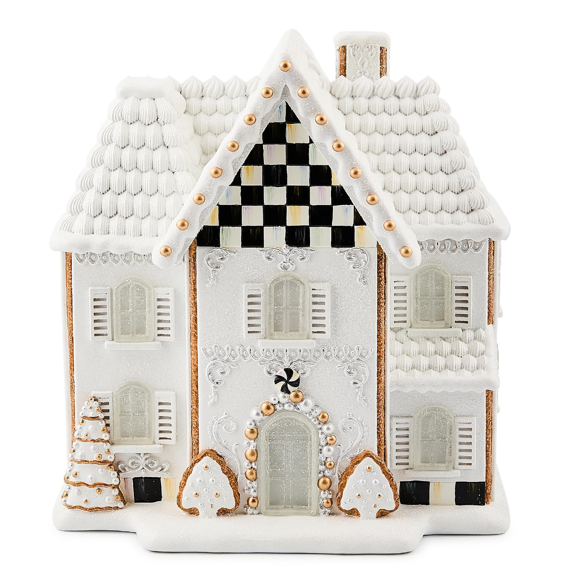 MACKENZIE-CHILDS Gingerbread Illuminated Building, Christmas Village House Decor, Manor | Amazon (US)