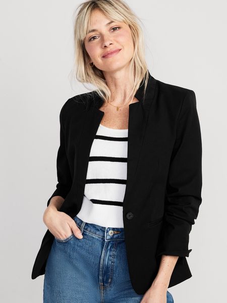 Notched-Collar Pixie Blazer for Women | Old Navy (US)