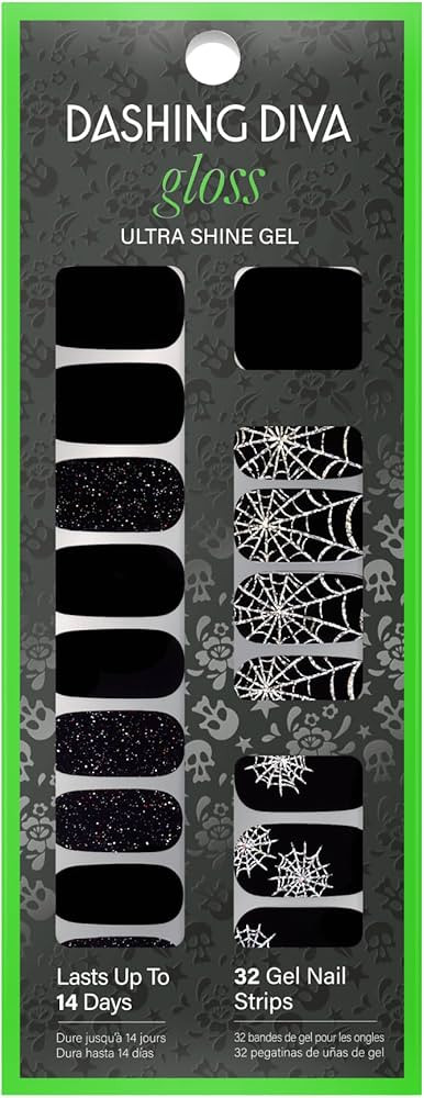 Dashing Diva Gloss Nail Strips - Tangled Up | UV Free, Chip Resistant, Long Lasting Gel Nail Stickers | Contains 32 Nail Wraps, 1 Prep Pad, 1 Nail File | Amazon (US)