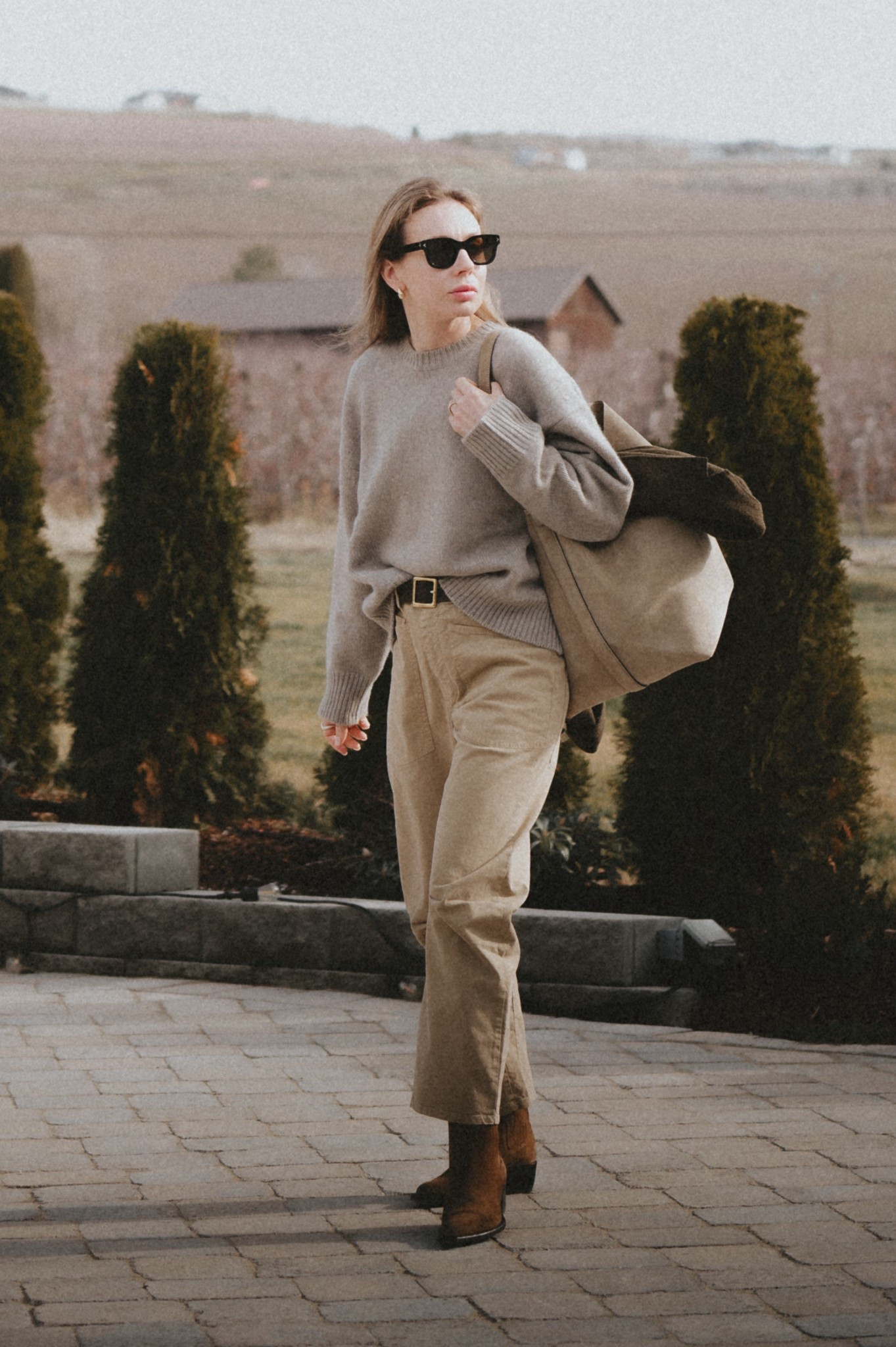 Crew neck pullovers in cashmere, wool & natural knitwear for early spring (medium weight to thick knits): the one and done edition. 
@louloudesaison Pia sweater styled with Nili Lotan Shon pants @Revolve  Golden Goose Debbie Boots & Toteme belted tote.  

#LTKWorkwear #LTKTravel #LTKSeasonal