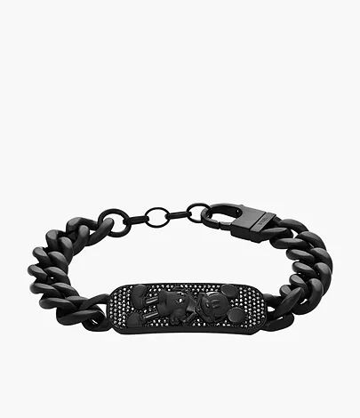 Disney x Fossil Special Edition Black Stainless Steel Chain Bracelet | Fossil (US)
