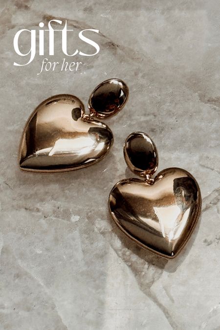 Gold heart-shaped earrings from BaubleBar. Gifts for her. Jewelry. #baublebar

#LTKfindsunder50 #LTKMostLoved #LTKGiftGuide