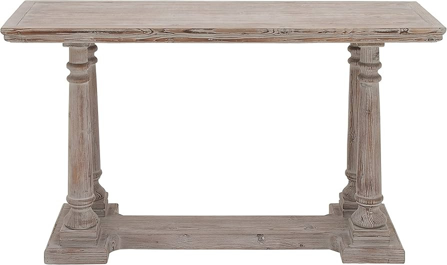Deco 79 Wood Console Table with Distressed Accents, 52" x 18" x 30", Light Brown | Amazon (US)