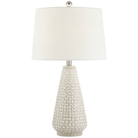 Kasper Ivory Modern Ceramic Table Lamp | Lamps Plus