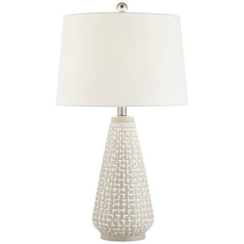 Kasper Ivory Modern Ceramic Table Lamp | Lamps Plus