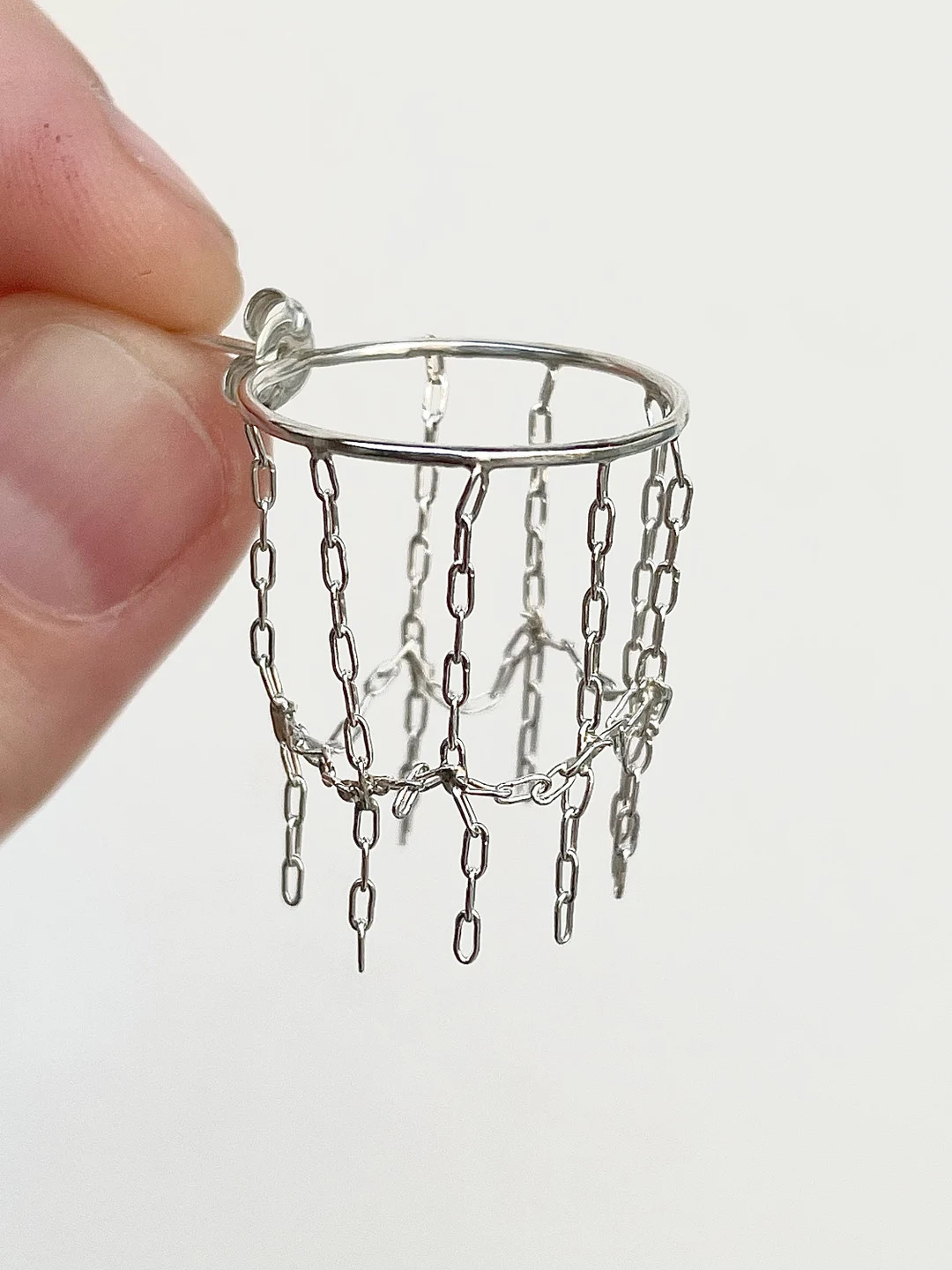 Basketball Hoop Earrings, Sterling Silver Ear Studs - Etsy | Etsy (US)