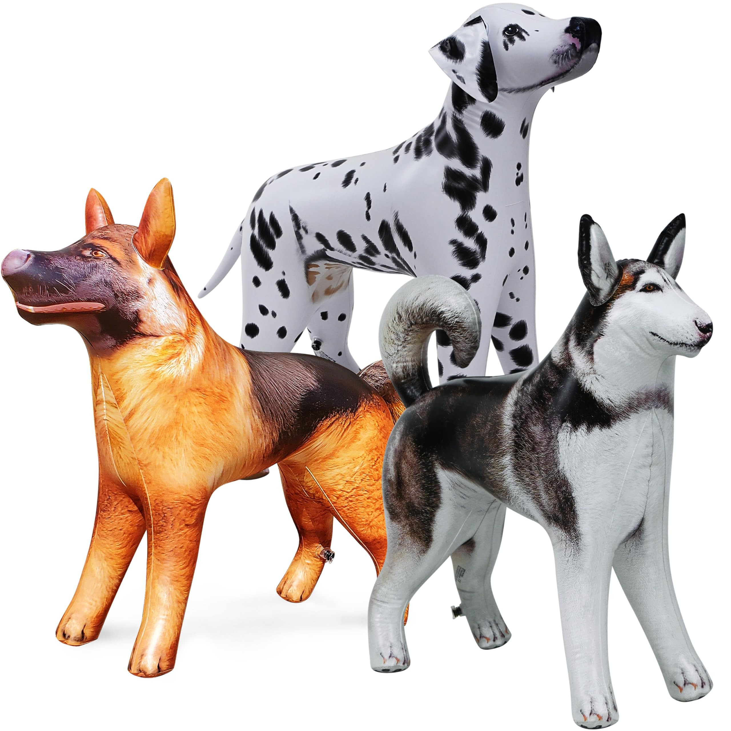 Jet Creations Inflatable Dog Trio: 30" Tall Husky, Dalmatian, German Shepherd, Realistic Animals ... | Amazon (US)