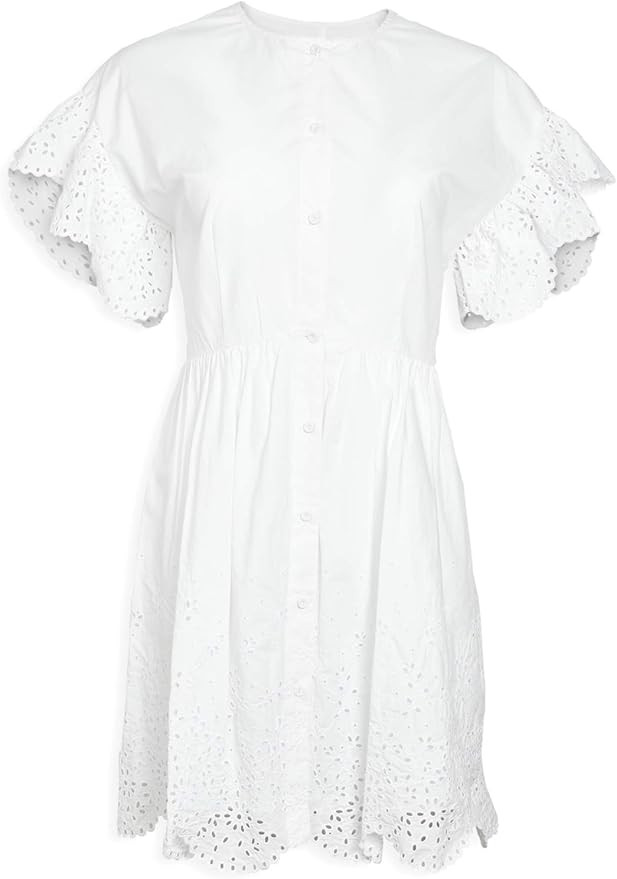 La Vie Rebecca Taylor Women's Short Sleeve Eyelet Dress | Amazon (US)