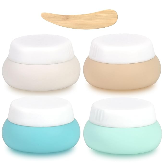 mo4ravel Travel Containers for Toiletries, Silicone Cream Jars TSA Approved Travel Size Container... | Amazon (US)