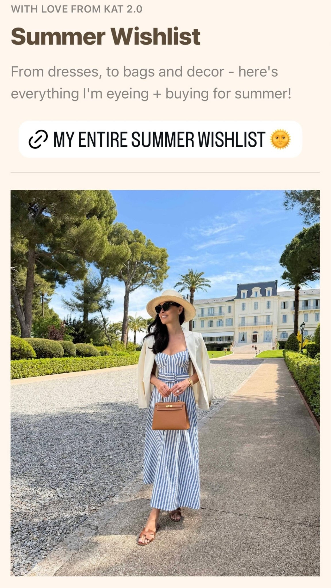 Details on Substack 🤍 stripe dress, summer wishlist.

#LTKstorytime #LTKSeasonal #LTKootd