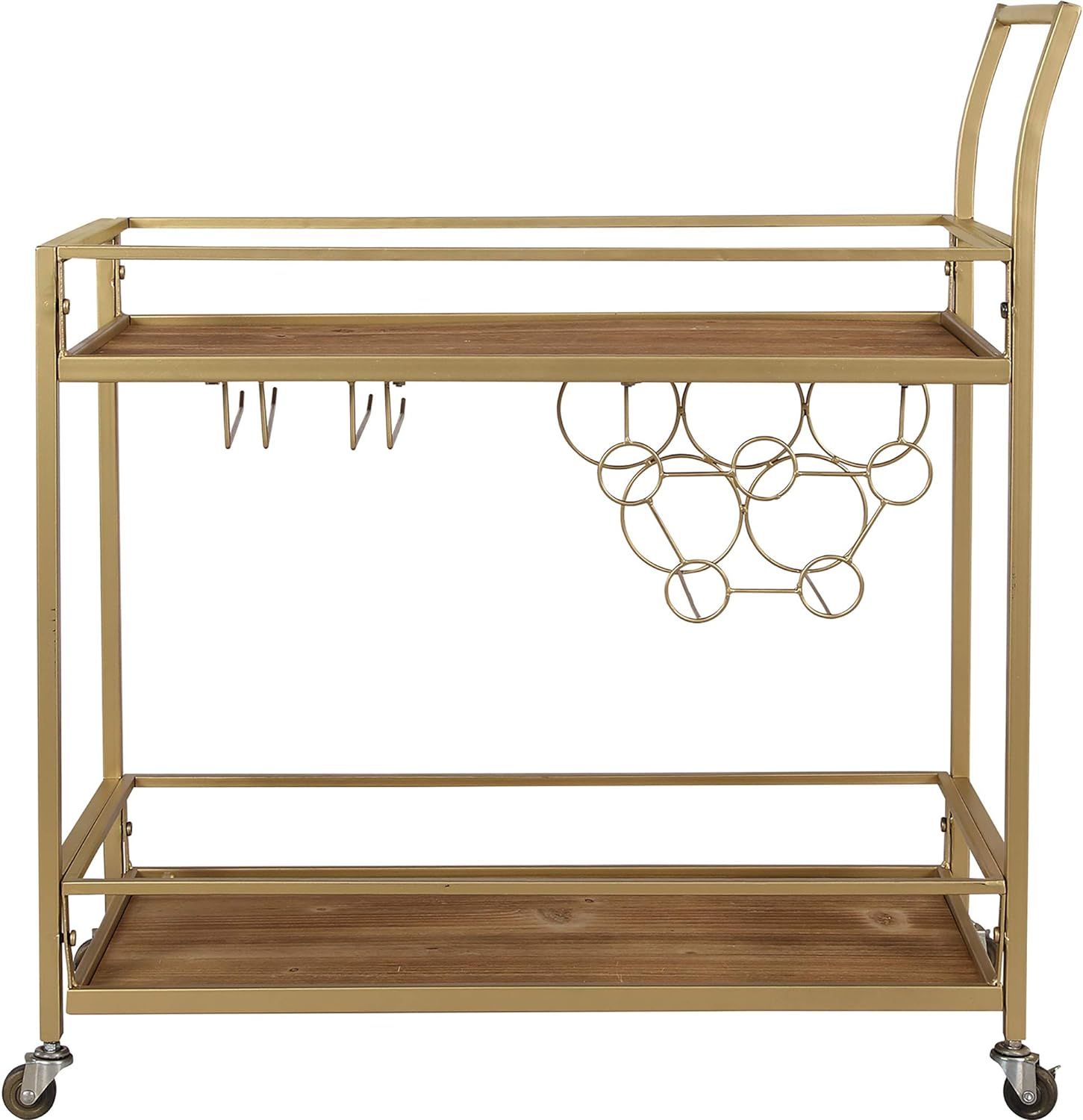 FirsTime & Co. Francesca Bar Cart, 32"H x 15"W x 12.25"D, Gold | Amazon (US)