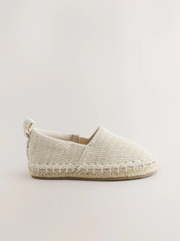 Neutral Espadril Woven Shoes | Next US