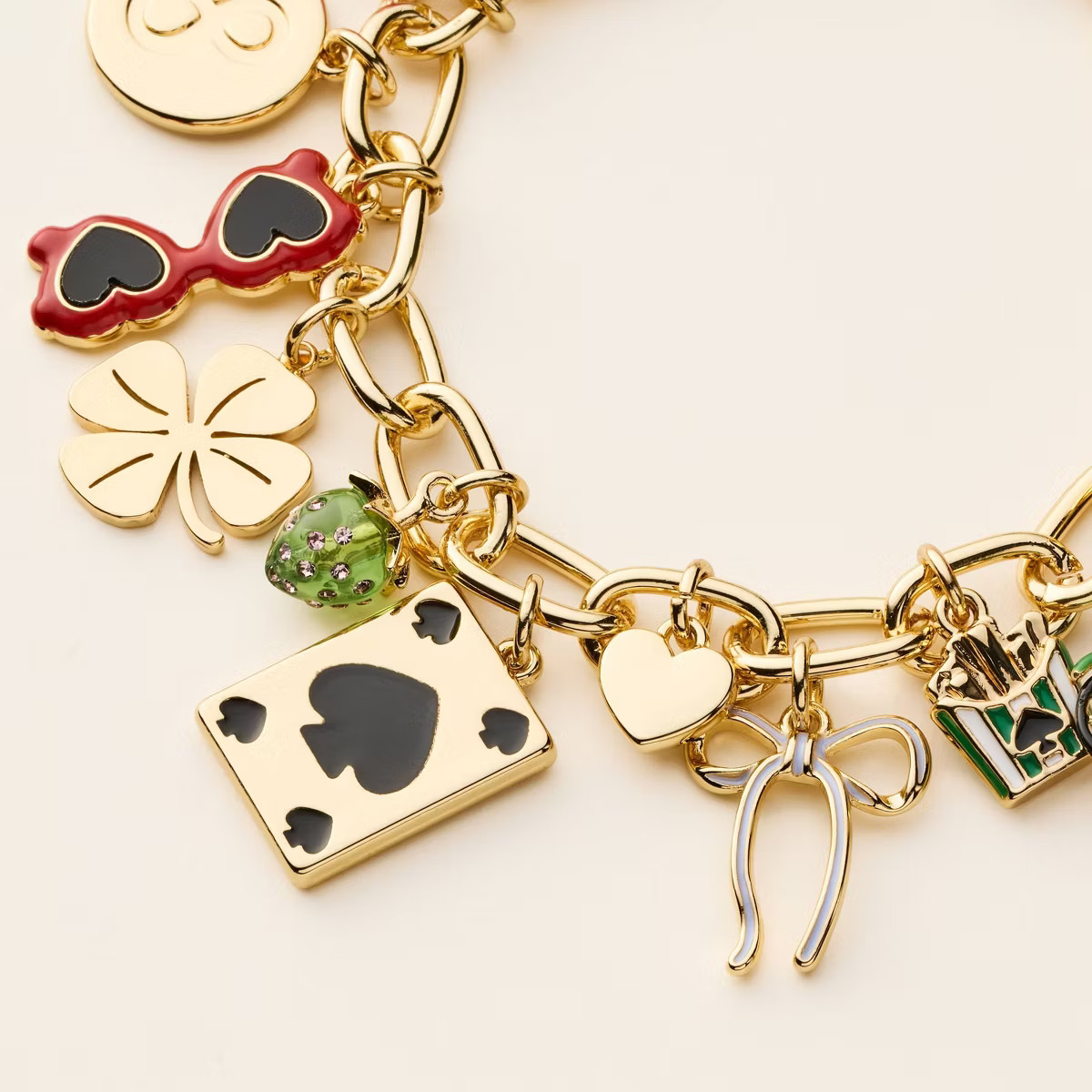 Mixed Novelty Chunky Charm Bracelet - kate spade new york x Target Gold | Target