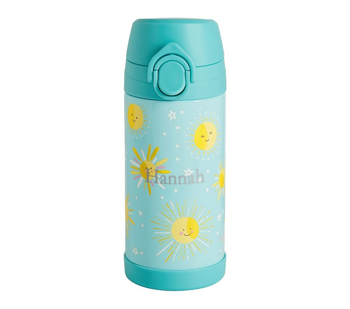 Mackenzie Aqua Sunshine Glow-in-the-Dark Water Bottles | Pottery Barn Kids