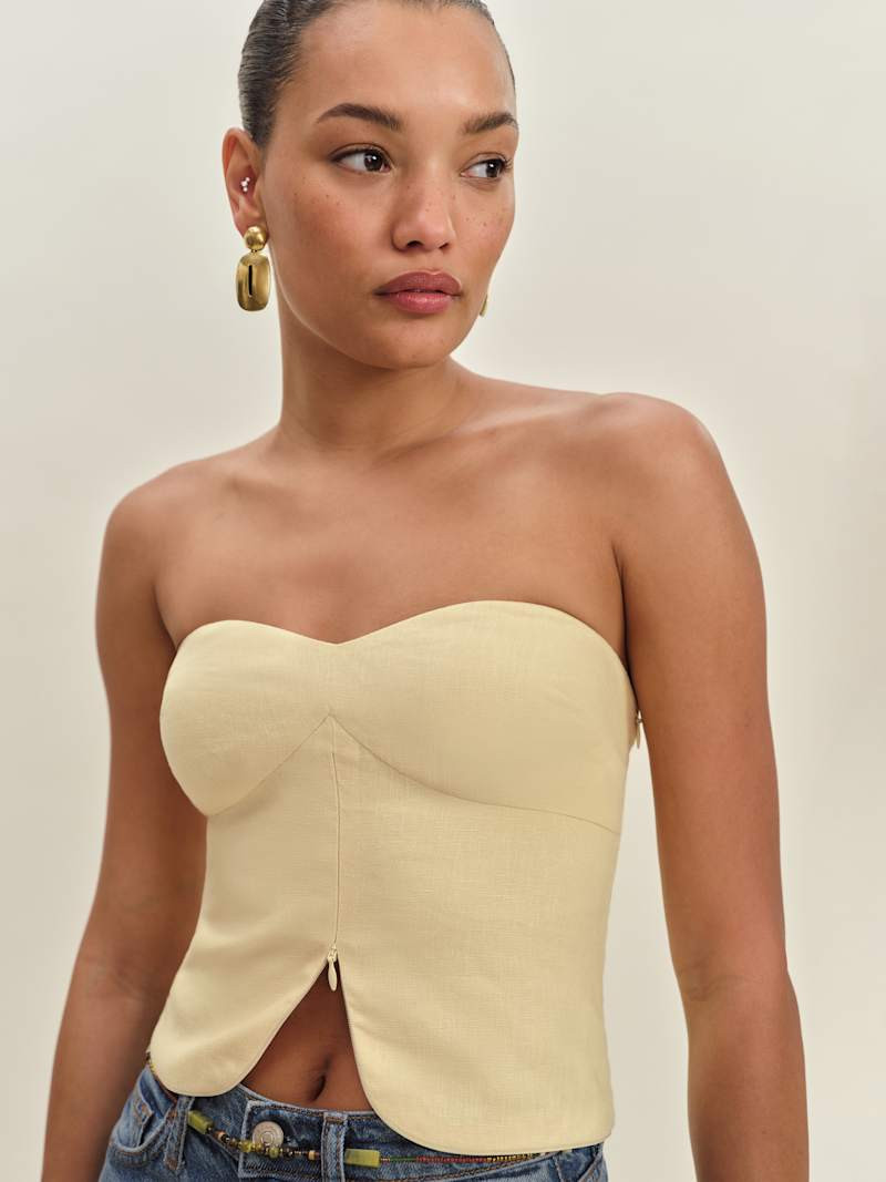 Maisie Linen Top | Reformation (Global)