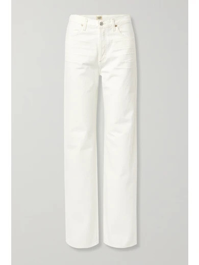 Citizens of Humanity - Net Sustain Annina High-rise Wide-leg Jeans - White | NET-A-PORTER (US)