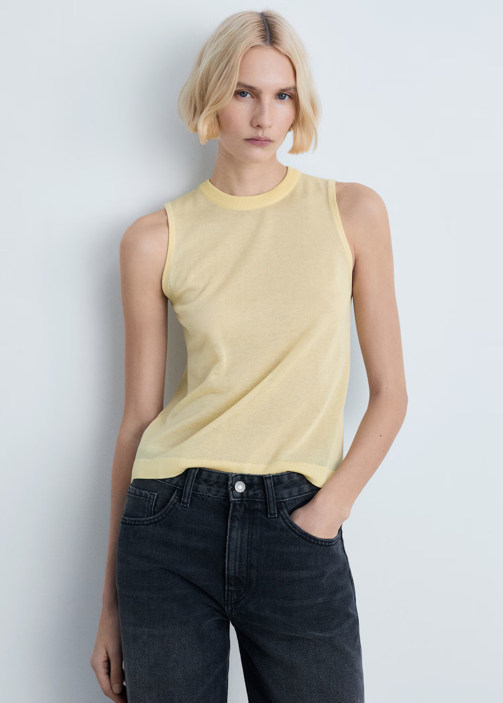 Sleeveless knitted top - Women | MANGO USA | Mango (US/MX/AU)