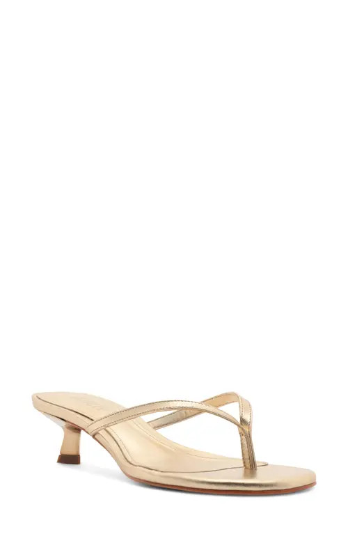 Schutz Carolyn Kitten Heel Sandal in Platina at Nordstrom, Size 7.5 | Nordstrom