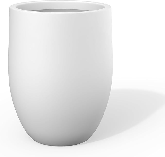 Kante Tall Concrete Planter, 21.7-Inch Height White Large Indoor Outdoor Plant Pot with Drainage ... | Amazon (US)