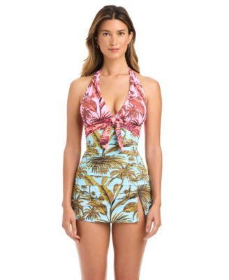 Bleu By Rod Beattie Womens Lotus Printed Bandini Bottoms | Macy's