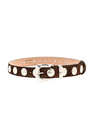 KHAITE Benny Belt With Studs in Brown | FWRD 