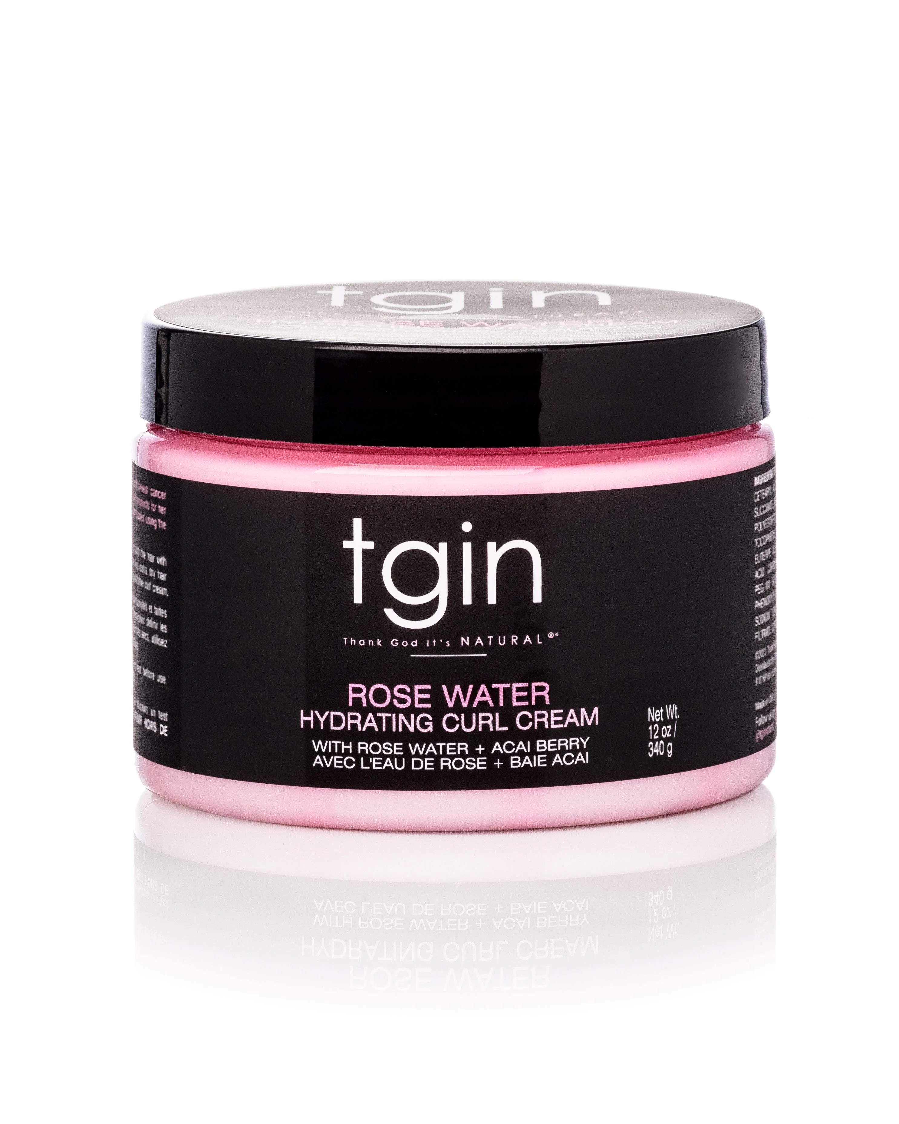Thank God It's Natural (Tgin) Rosewater Hydrating Curl Cream, Moisturizing, Styling Cream, 12 oz | Walmart (US)