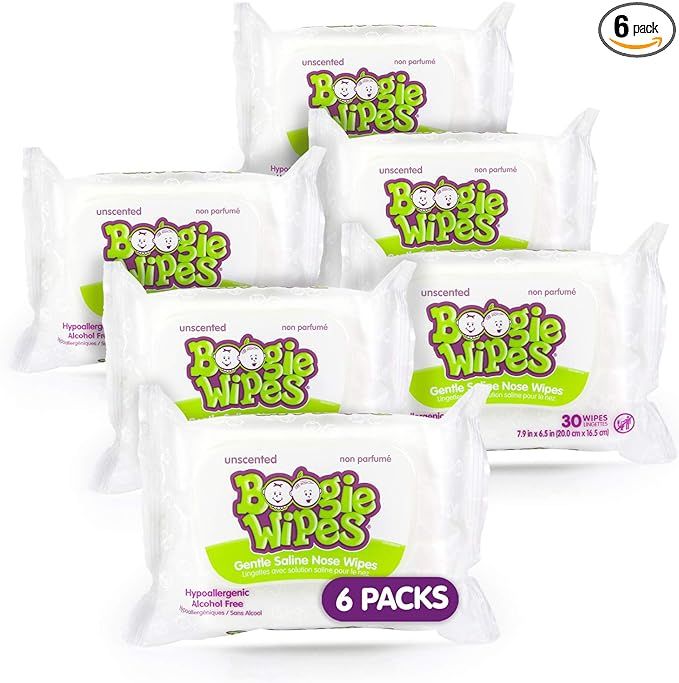 Baby Wipes Unscented by Boogie Wipes, Wet Wipes for Face, Hand, Body & Nose, Made with Vitamin E,... | Amazon (US)