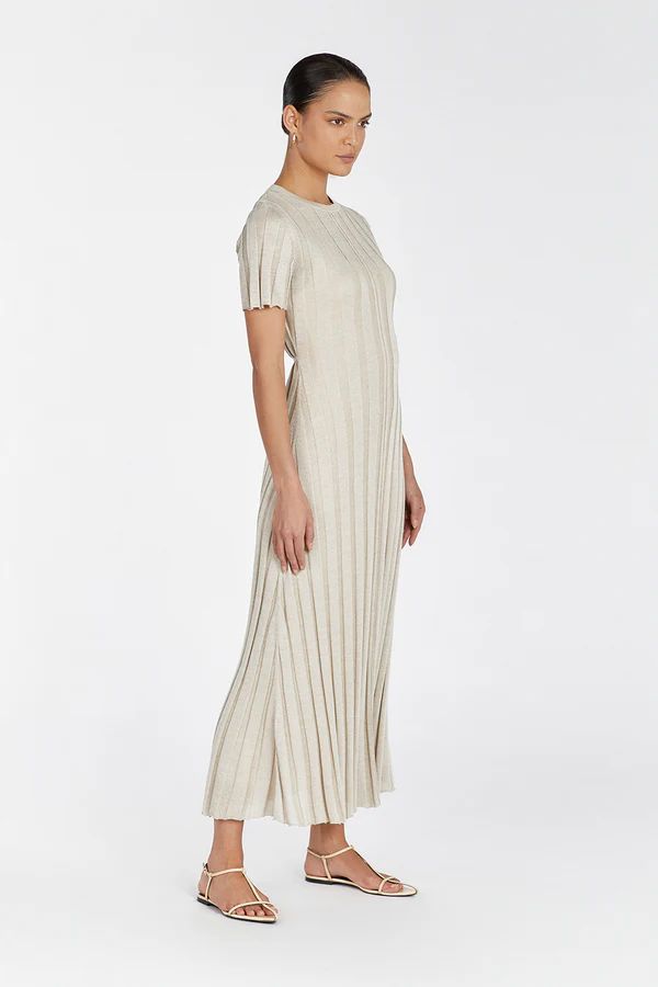 EDEN NATURAL SHORT SLEEVE MAXI DRESS | DISSH