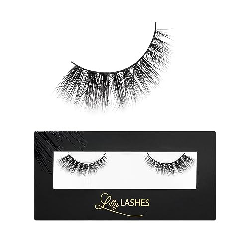 Lilly Lashes Doha 3D Mink Lashes, The Original Lilly Lash for Wispy & Natural Look, Reusable Eyelashes up to 25x, Fluffy Eyelashes, Strip Lashes, Lash Glue not Included | Amazon (US)