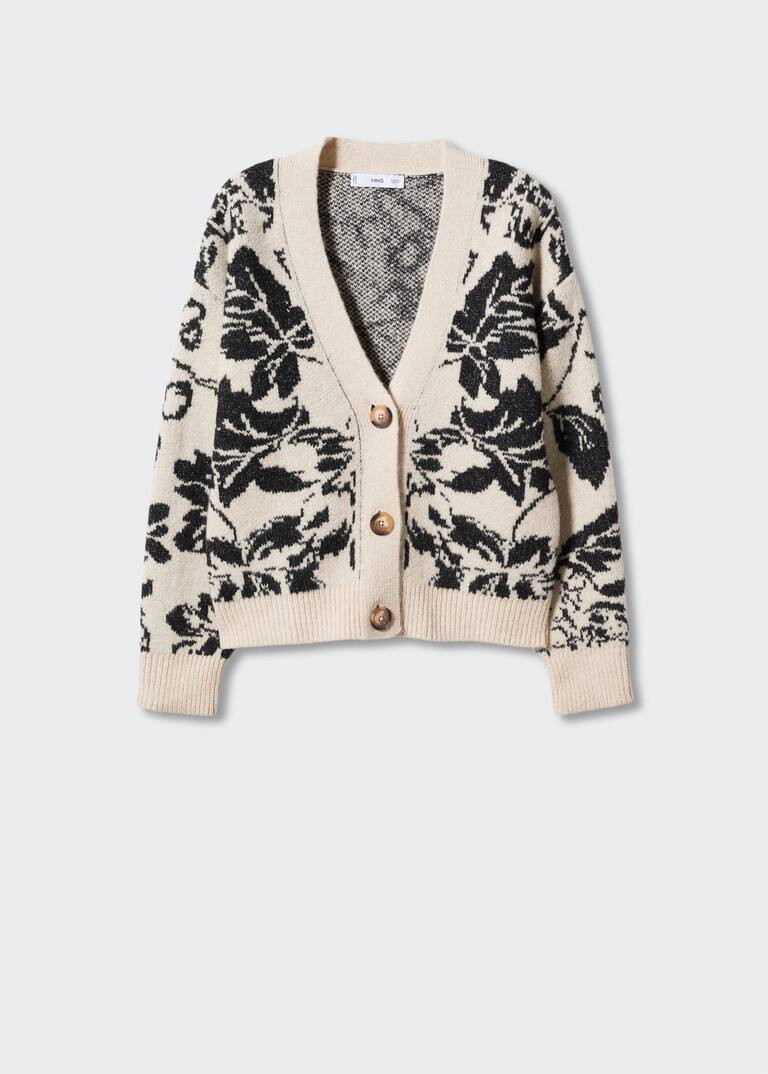 Flowers knit cardigan -  Women | Mango USA | MANGO (US)